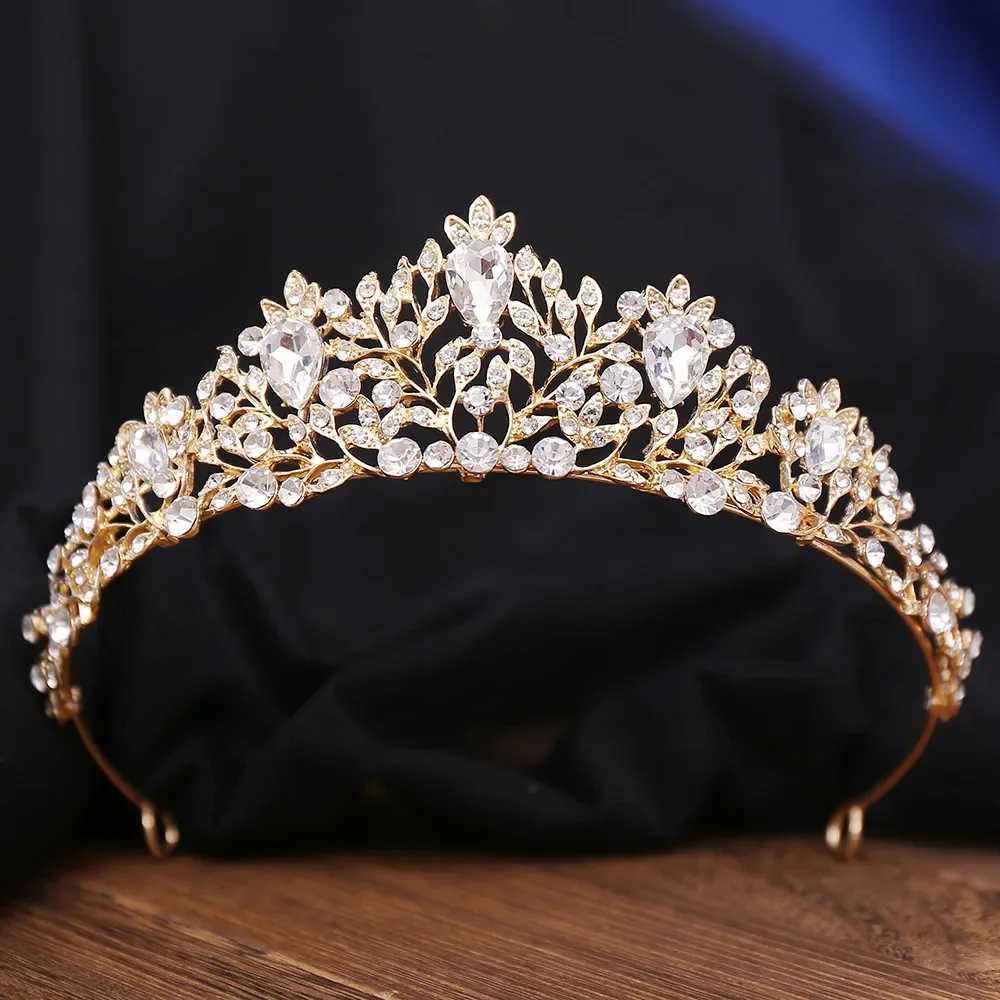 Minimalist Gemstone Crystal Crown Womens Hair Accessories Banquet Rhinestone Tiaras Wedding Jewelry Hair Accessories W241007