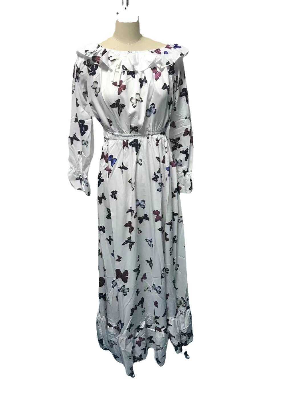 Casual Dresses Summer Celebrity Butterfly Print Bohemian Big Skirt Beach Dress Urban Sexy Dresses Women Clothes 240924