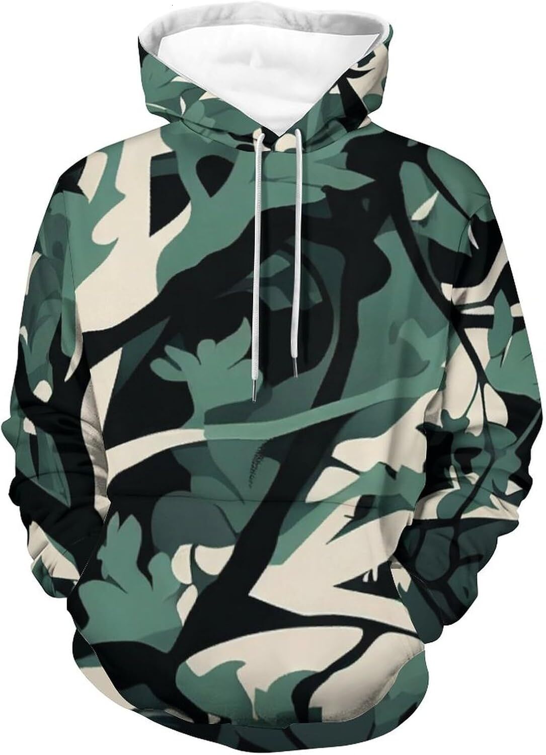 Hoodie for Mens Womens Mens Camo Hoodies, Camouflage Hooded Sweatshirts, 3D Print Hunting Fishing Costume Graphic Hoodies sweatshirt Pullover Long Sle