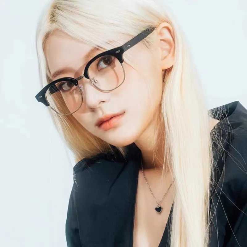 Men Retro Anti-blue Light Glasses Classic Vintage Half Frames Anti Blue Light Blocking Computer Eyeglasses For Women AccessoryX241008