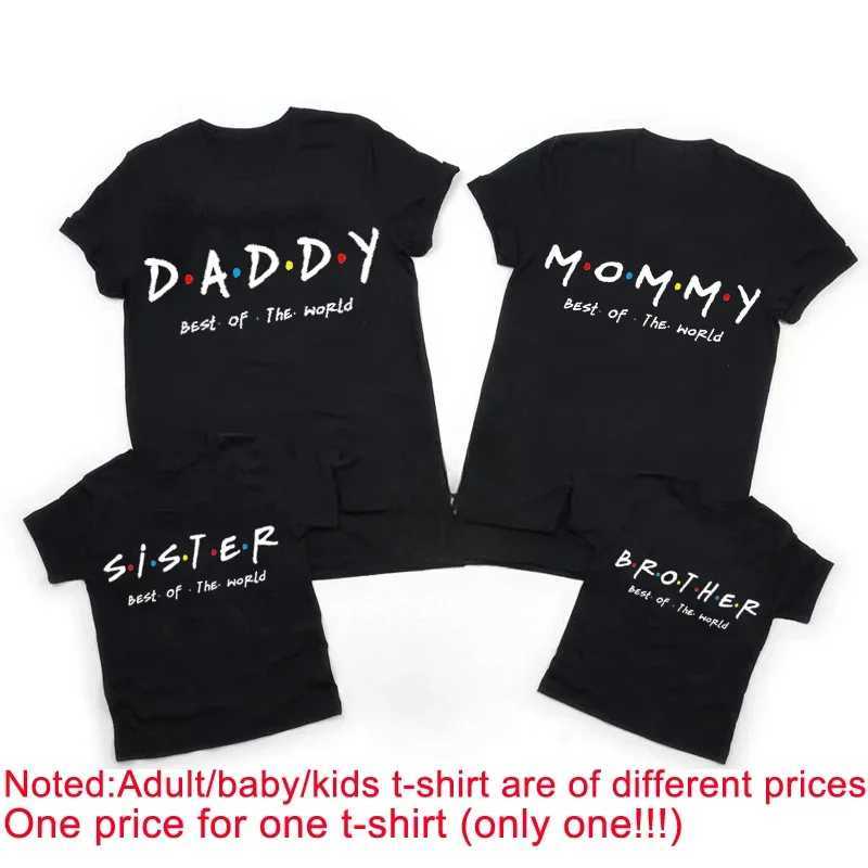 Family Outfit Matching Tshirt Clothes Friend TV Font Outfit Clothing Children T-shirts MOM Family Look OutfitsXJ241008