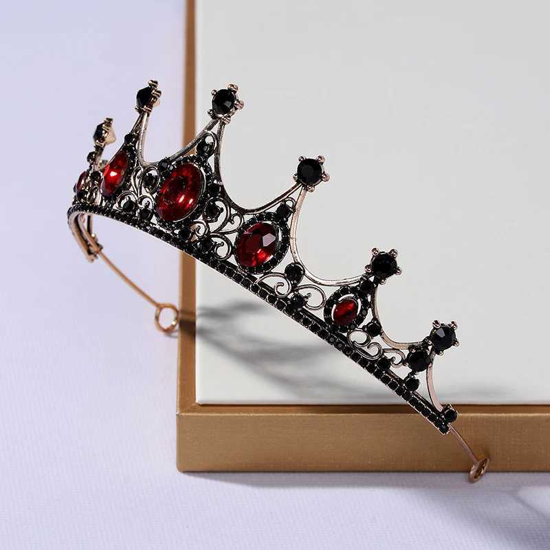 Black rhinestone crystal rhinestone party wedding hair jewelry accessories birthday Tiaras Halloween crown W241007