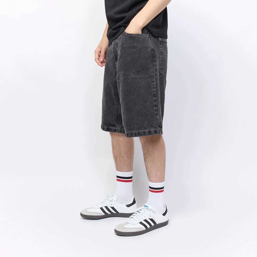 Polar Boy Shorts Y2K Pants Hip Hop Gothic Cartoon Embroidered Pocket Jeans Cowboy Gym Shorts High Waist Mens Basket ShortsW240713