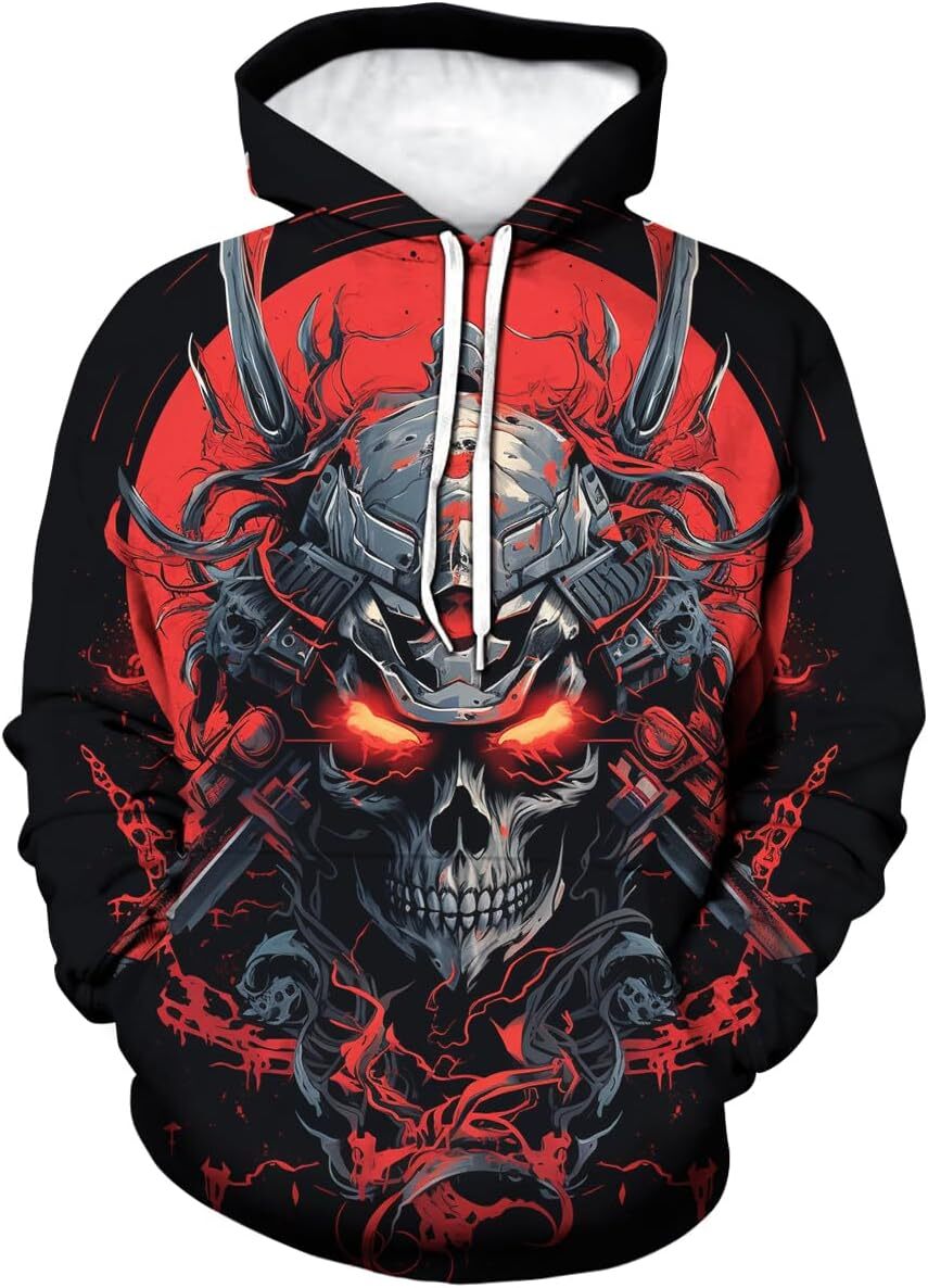 Hoodie for Mens Womens Japanese Samurai Hooded Pullover 3D Printed Novelty Casual Sportswear Hoodies For Men Graphic Hoodies sweatshirt