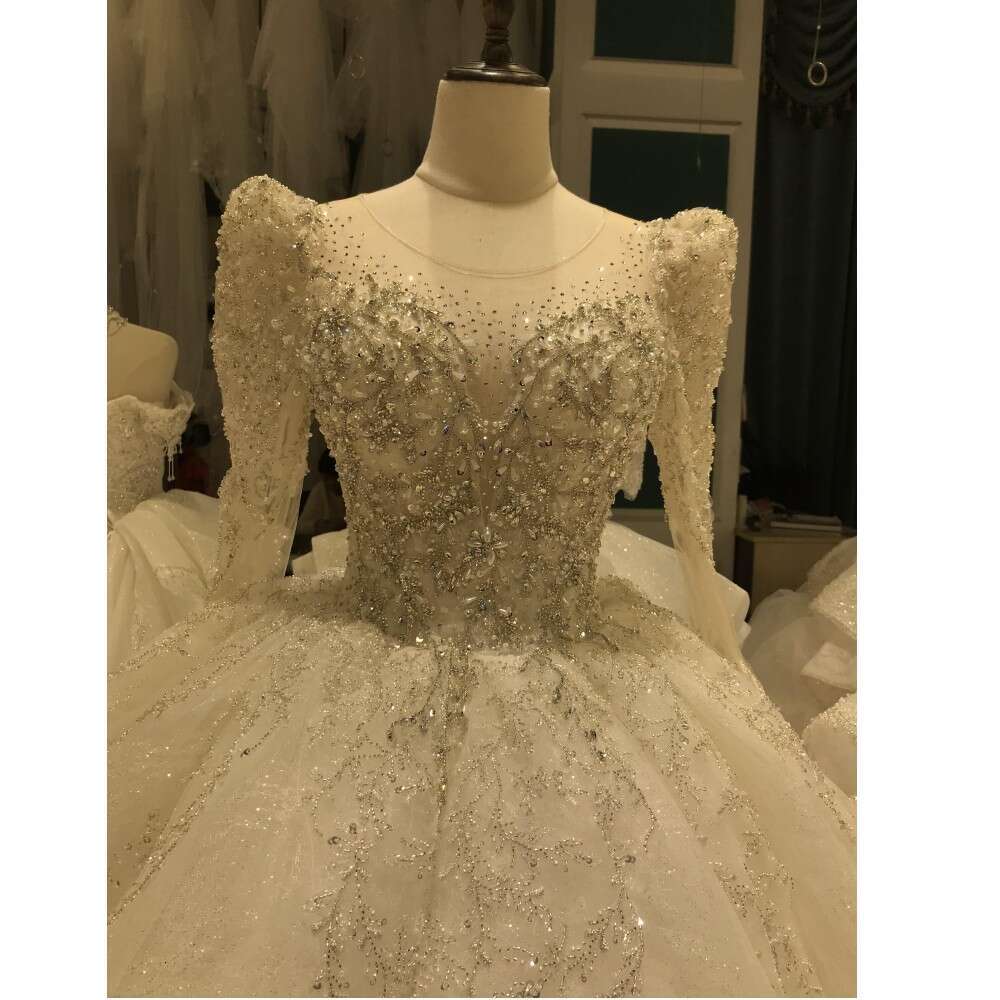 Green Collection classic Wedding Dress glitters Crystals Ball Gown Bridal dresses