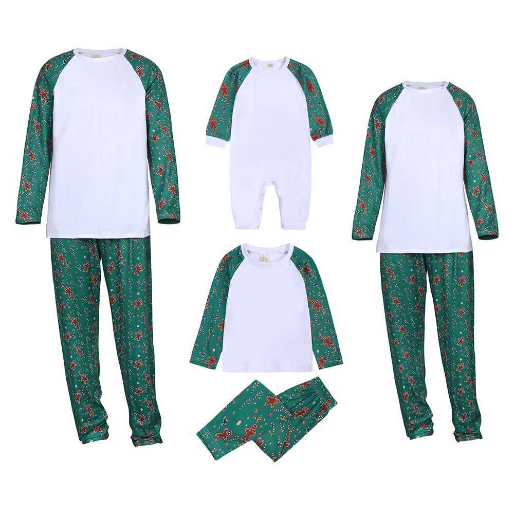 New Christmas Family Matching Clothing Childrens Pajama Set Mom Dad Childrens Clothing Customized Top+Pants Pajama Set W241008