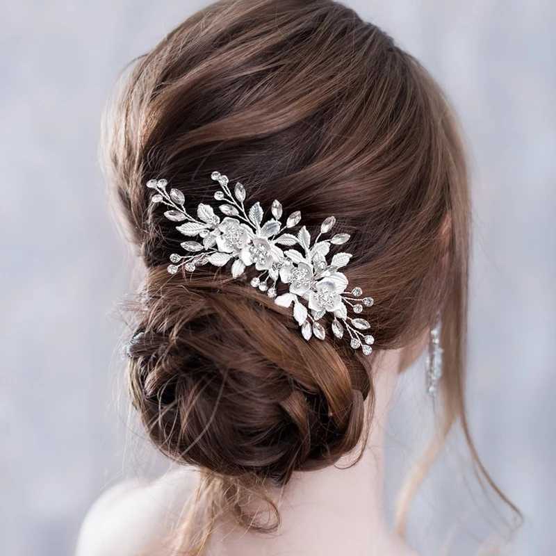 Flower headband wedding hair accessories rhinestone flower bridal headband hair comb hair W241007