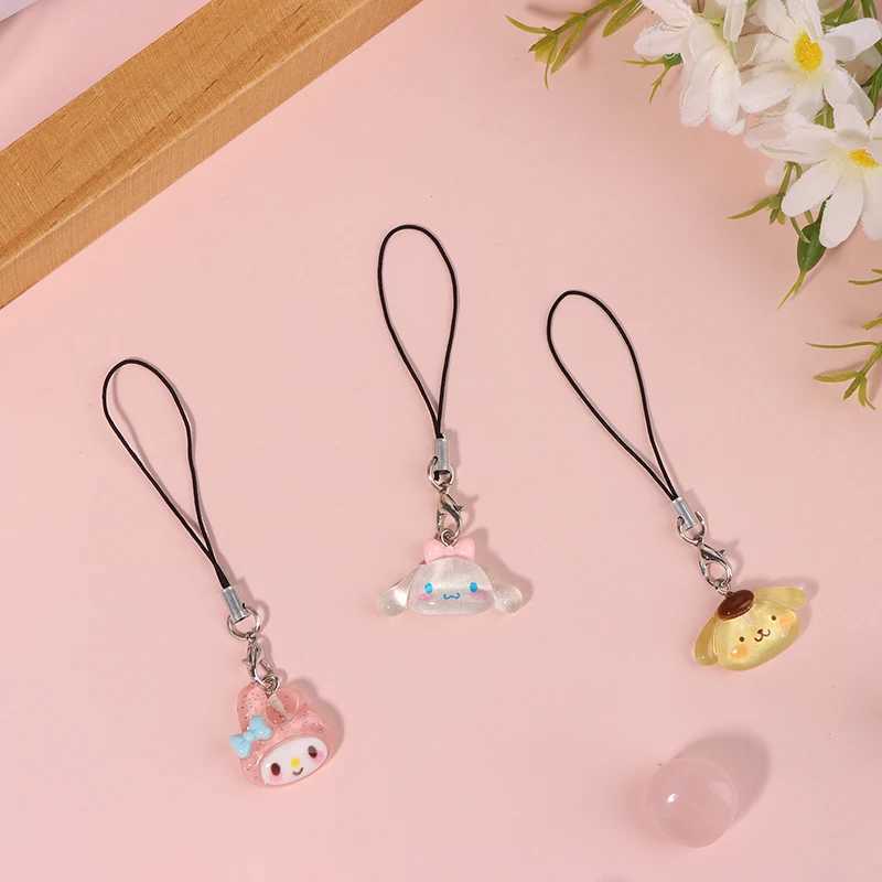 Kawaii Cartoon Anime Kuromi Mobile Phone Lanyard Melody Phone Straps Keychain Cute Bags Pendant For Girls GiftX241008