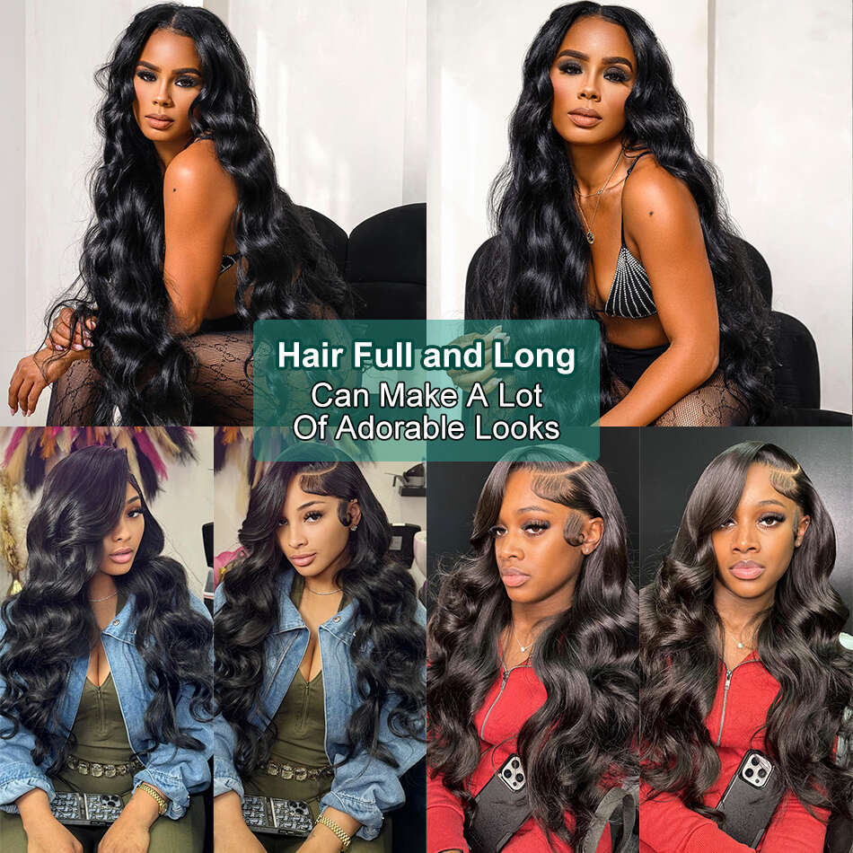 250% HD 13x4 Frontal 13x6 Lace Front Human Wigs 40 Inches Transparent Body Wave 5X5 Closure Remy Hair Wig