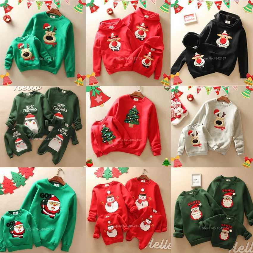 Ugly Christmas Tree Deer Sweater Family Appearance Clothes Christmas Family Matching Clothes Father Mother Daughter Mom and Me Clothes W241008