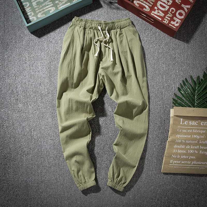 New Mens Jogging Pants Streetwear Loose Casual Cotton Linen Trouser Man 2021 Harem Pants Harajuku Oversized Men Sweatpants 5XLX241008