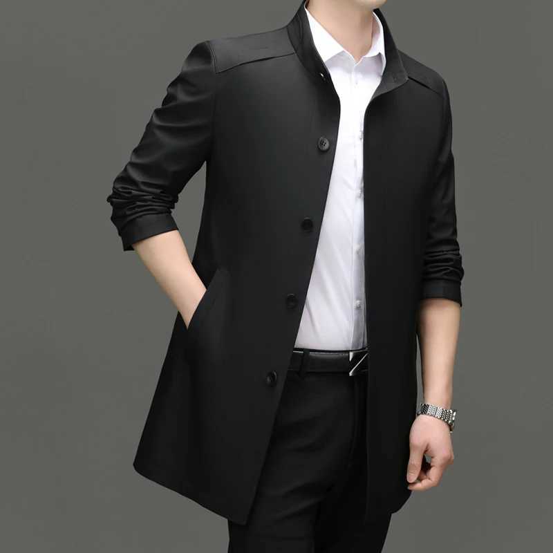 2024 Autumn Mens PU Leather Windbreaker Fashion Casual Jacket Fashion Windproof Spring Mens Waterproof Jacket Mens Wear W24100711