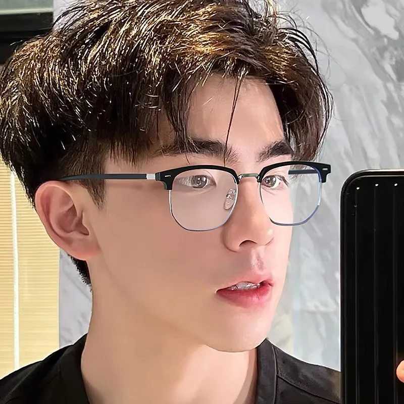 Optical Glasses Frame for Men 2023 New Arrival Fashion Super Light Weighted Pure Titanium Eyeglasses Male Prescription EyewearX241008