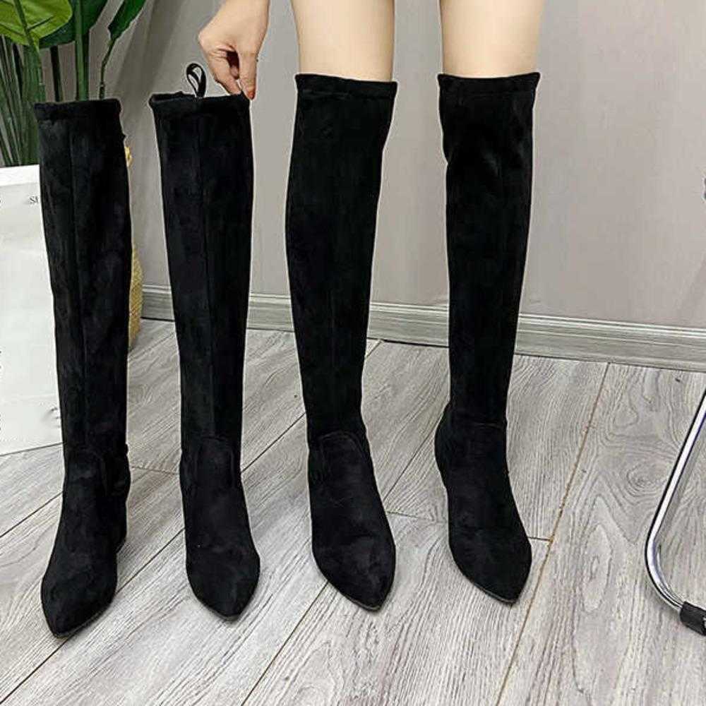 Martin Boots Autumn Winter Look Slim Over Knee Fashion Boots Womens Long Stretch Boots Large Womens Boots Women Shoes 240826