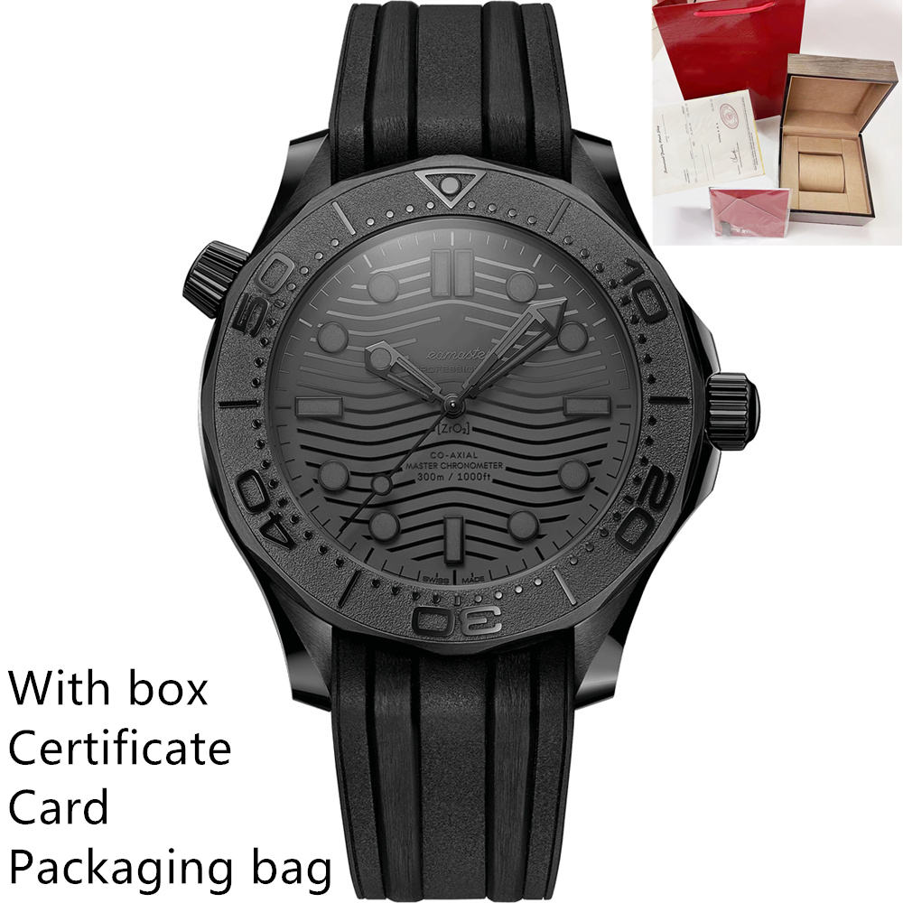 SWISS Brand OMGA Automatic Mechanical Watches SEA Master 300M Mens Watch Silicone strap Sapphire Designer Movement AAAAA Luxury 42MM Men Wristwatch Montre Relojes
