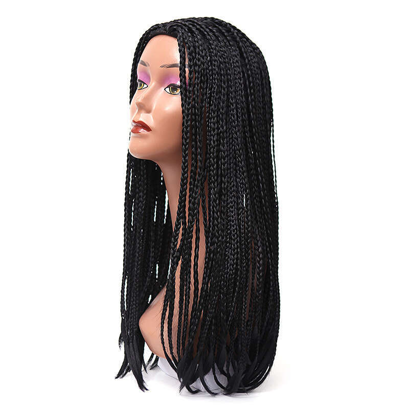Triple Female Long Hair Elastic Mesh Box Braid Wigs Wig Full Headset