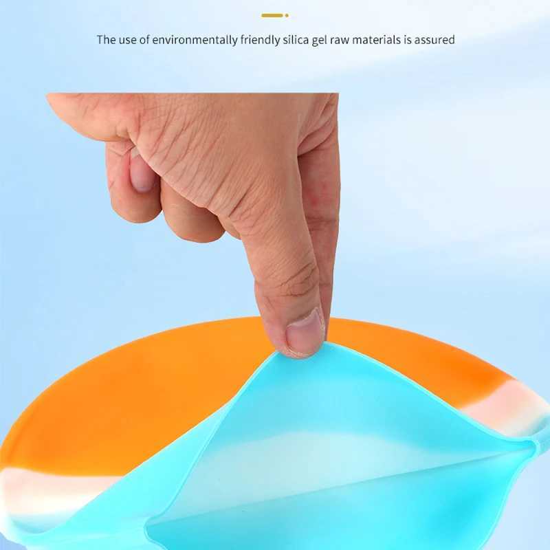 Neutral waterproof silicone swimming cap for women high elasticity and flexible protection for ears and hair sports swimming pool cap CL241009