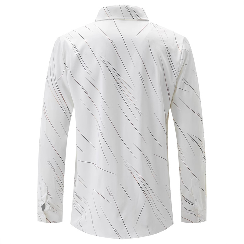 Mens Print Breathable Casual Blouse T-shirts Long Sleeve Tops 2024 Spring Summer Fashion High Quality Cotton T-Shirt Streetwear Hip Hop Style Hawaiian
