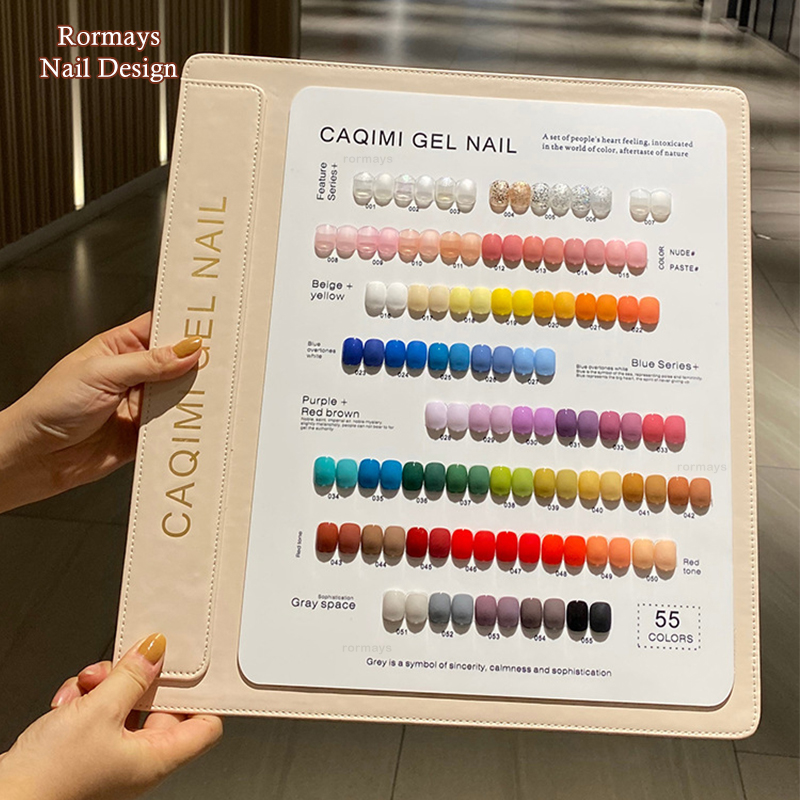 Rormays Rainbow gel Polishing 55PCS Mixed Clearcoat Summer Durable UV LED Macaron Shiny Base Paint Finish Nail Salon Art Special Factory Wholesale