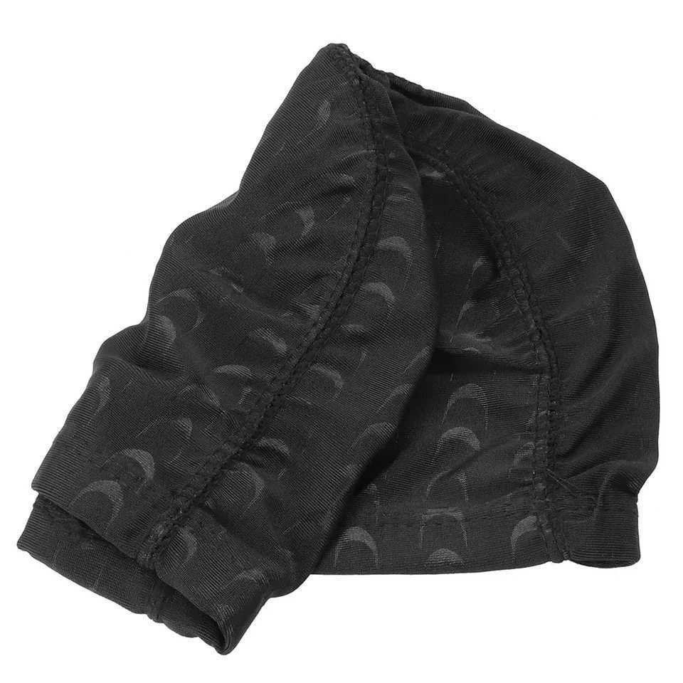 Mens swimming cap Shar-k skin printed fabric swimming cap protects hair ears waterproof cap adult swimming pool accessories CL241009