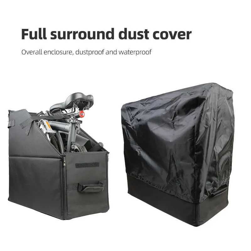 Portable folding bicycle storage box for Brompton dustproof and waterproof car trunk transport storage box