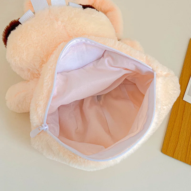 Kids Kawaii Plush Cute Soft Big Eyes TLXT Cat Toy Backpack Large-capacity Stuffed Animals Bags Boys Girls Toy School Shoulder Bags