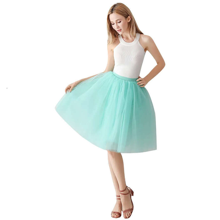 Girls Layers Women Double Solid Color Short Skirt Tulle Petticoats Elastic Waistband A E Underskirt Crinoes Wedding Dress Party Wear Cpa1697 Sxa9