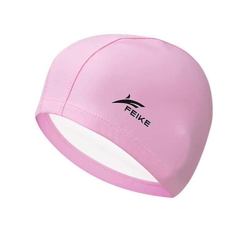 New Summer Swimming Hats for Men and Women Elastic Waterproof PU Fabric for Ear Protection Long Hair Sports Swimming Pool Hats CL241009