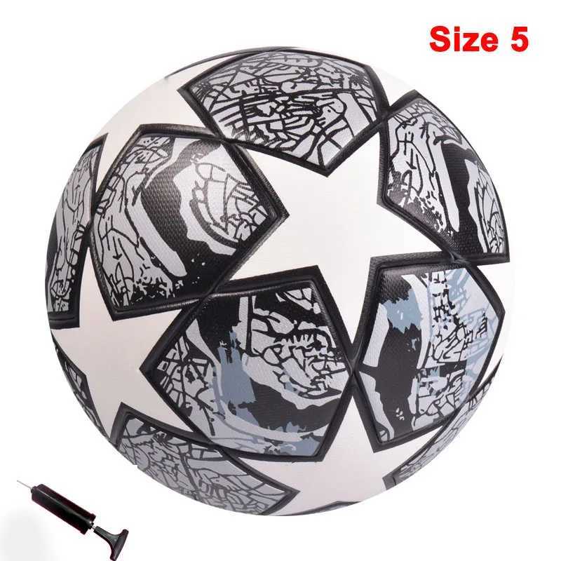 1 piece size 5 football durable PU material football set used for matches and training (with inflator)W241008