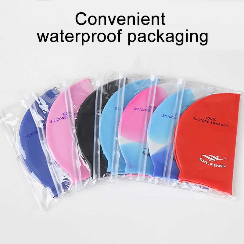Free size swimming cap childrens ear care elastic practical cap waterproof and breathable sports cap CL241009