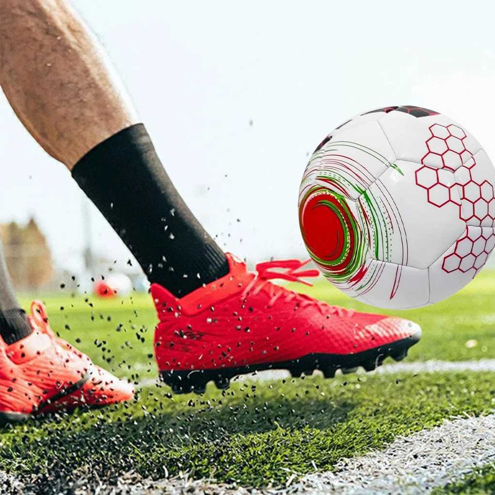 New Blue Football Outdoor Game Training Official Size 5 PVC Trainer Team Match FootballW241008