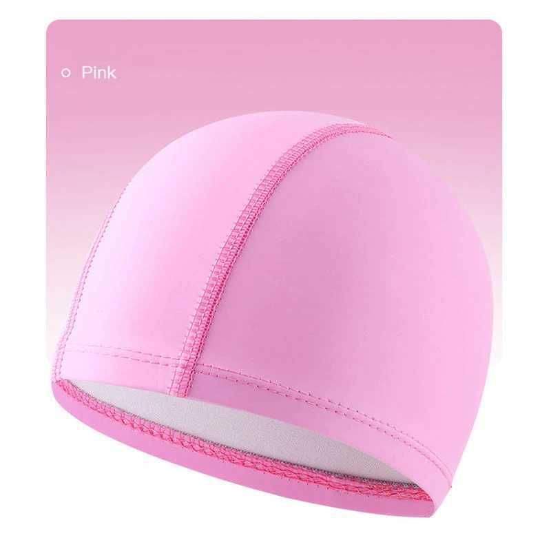 Summer swimming pool cap unisex silicone solid color waterproof earmuffs suitable for women men and adults swimming caps CL241009