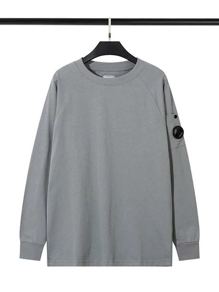 Men's Hoodies Sweatshirts Womens Trend Brand Lens Design hoodless Sweatshirt Mens Casual Round Neck with Pocket Autumn New Fashion Solid Q241009