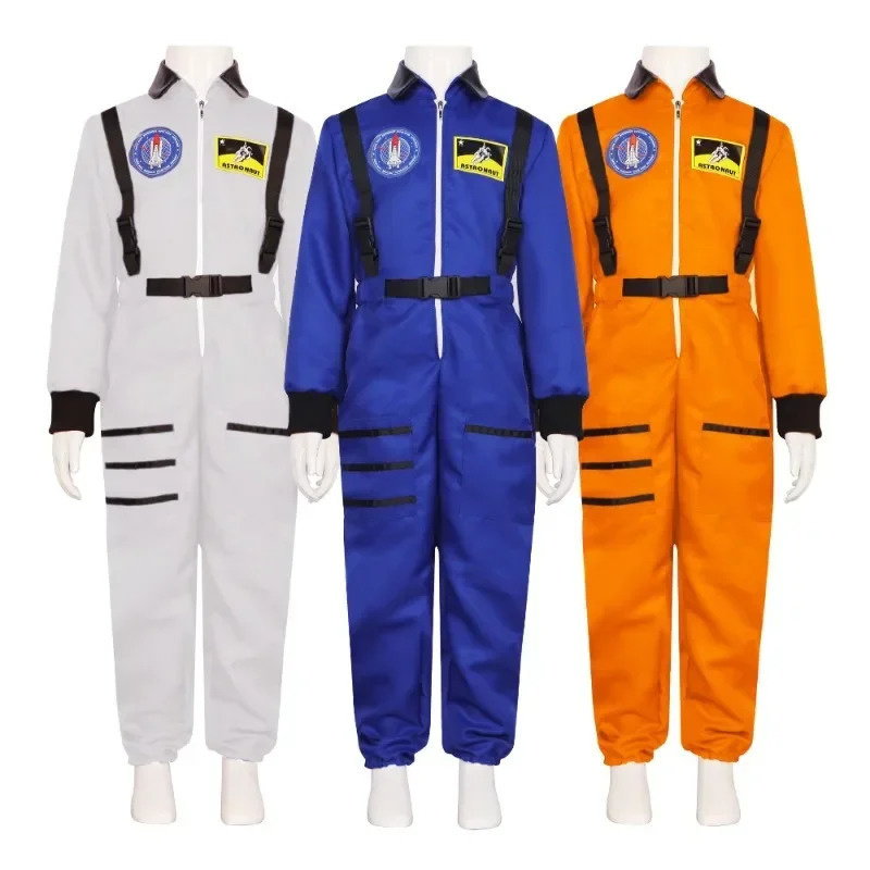 Astronaut costume rens adult space suit couple costume role-playing carnival zipper jumpsuit astronaut white costume 241009