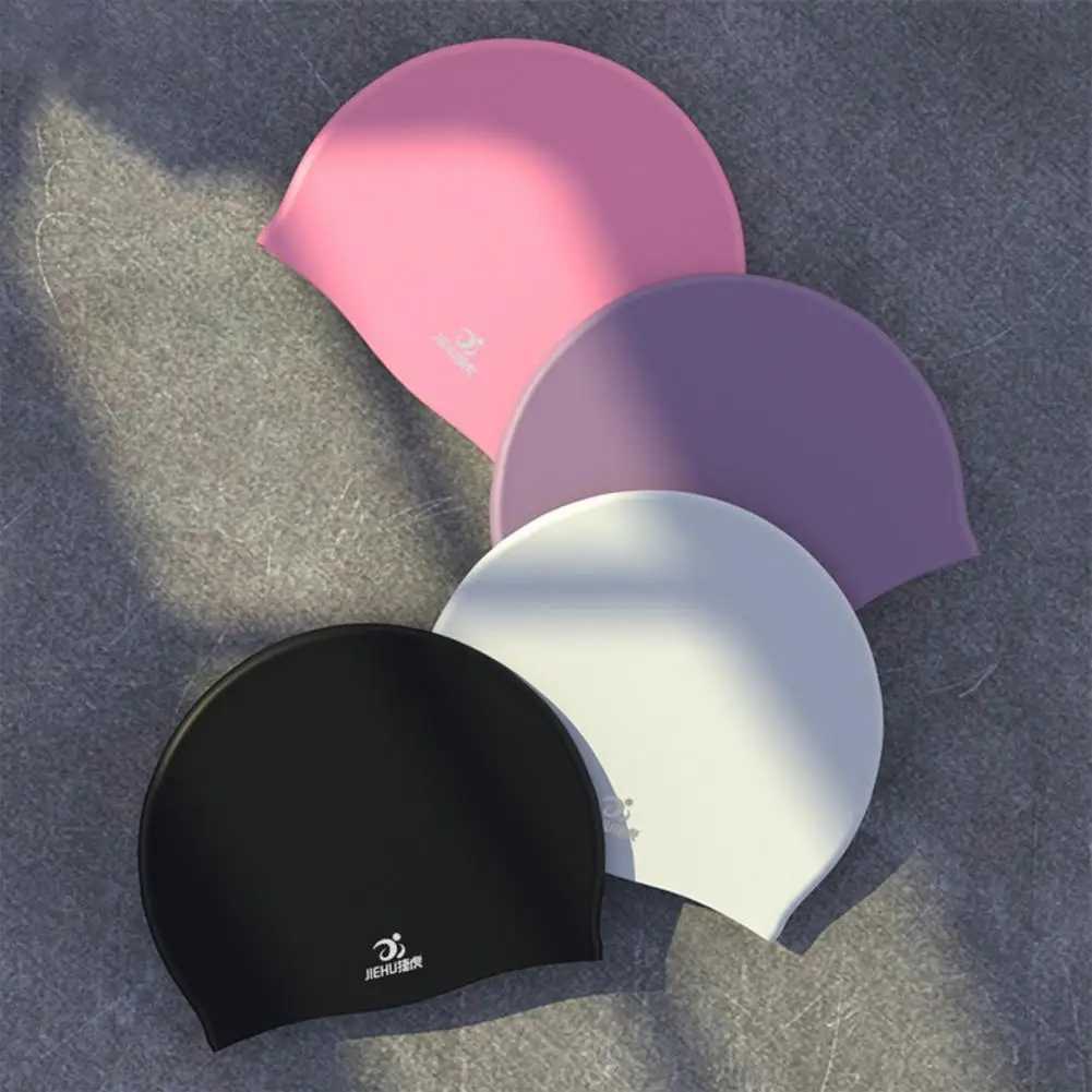 Super sized swimming cap swimming cap elastic waterproof hair care adult long hair professional swimming cap CL241009