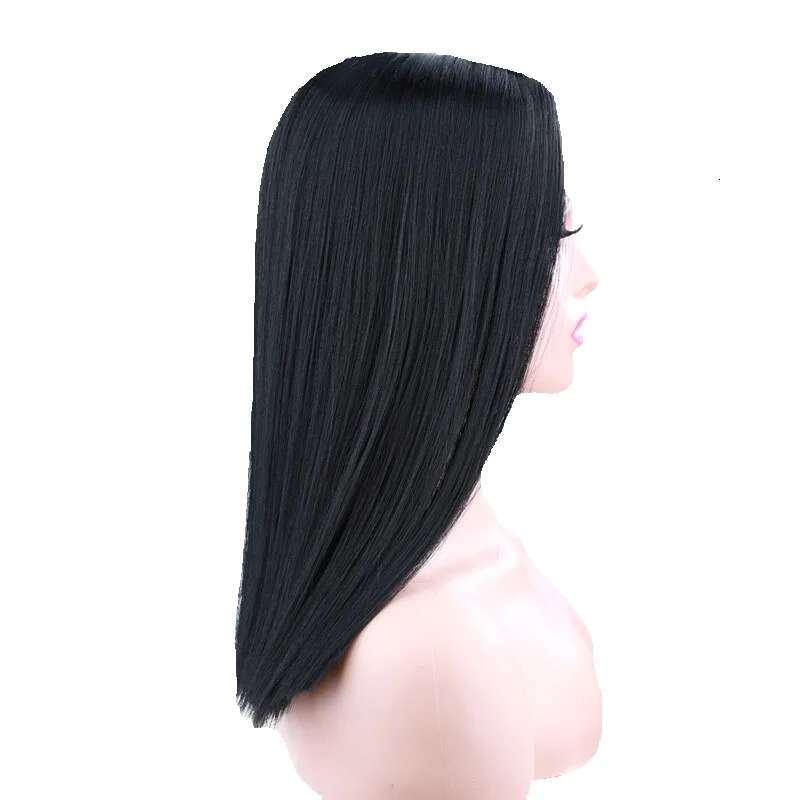 Wig Bob Lace Headset Bobble Female Middle Split Synthetic Wigs