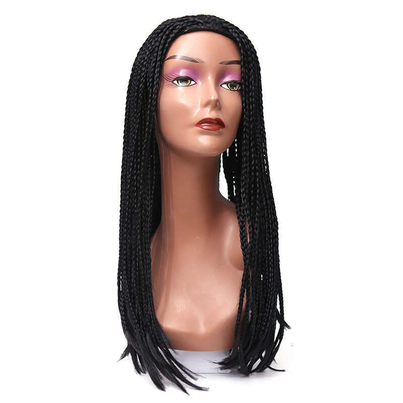 Triple Female Long Hair Elastic Mesh Box Braid Wigs Wig Full Headset