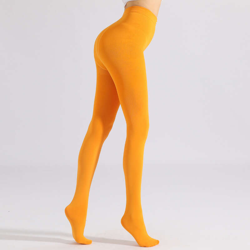 Polyester brushed leggings, thickened and plus size 9/1 one-piece pants, thin flannel with ankle soc