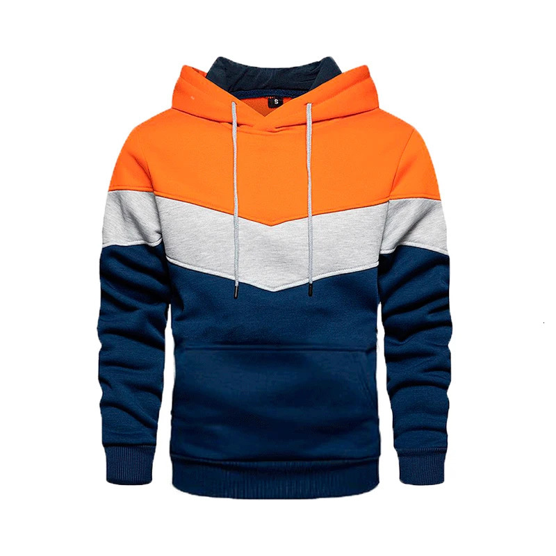 Spring Autumn Mens Hoodies Color Striped Slim Hooded Sweatshirts Coats Male Casual Sportswear Streetwear Drop 240930