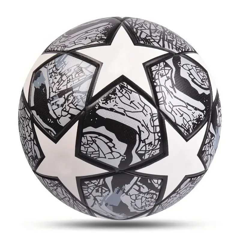 1 piece size 5 football durable PU material football set used for matches and training (with inflator)W241008