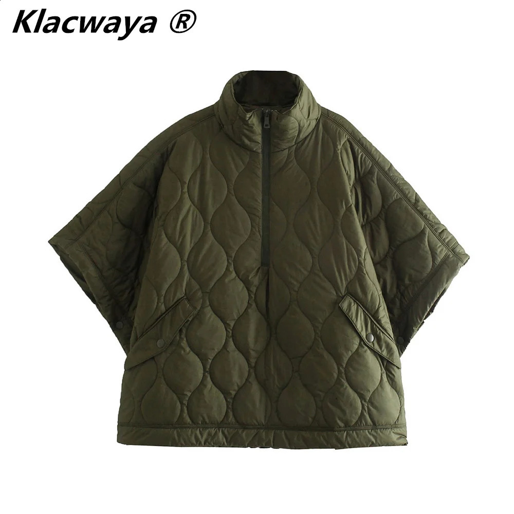 Za Womens Winter Jacket Coat Casual Female Clothing Zipper Quilted Coats Padded Loose Cotton Jackets For Women Parka 240930