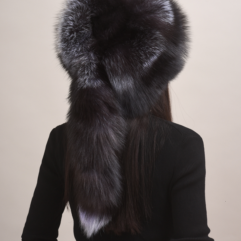 Autumn And Winter 2024 New Womens Genuine Natural Cap Russian Real Fox Fur Dome Mongolian Hat
