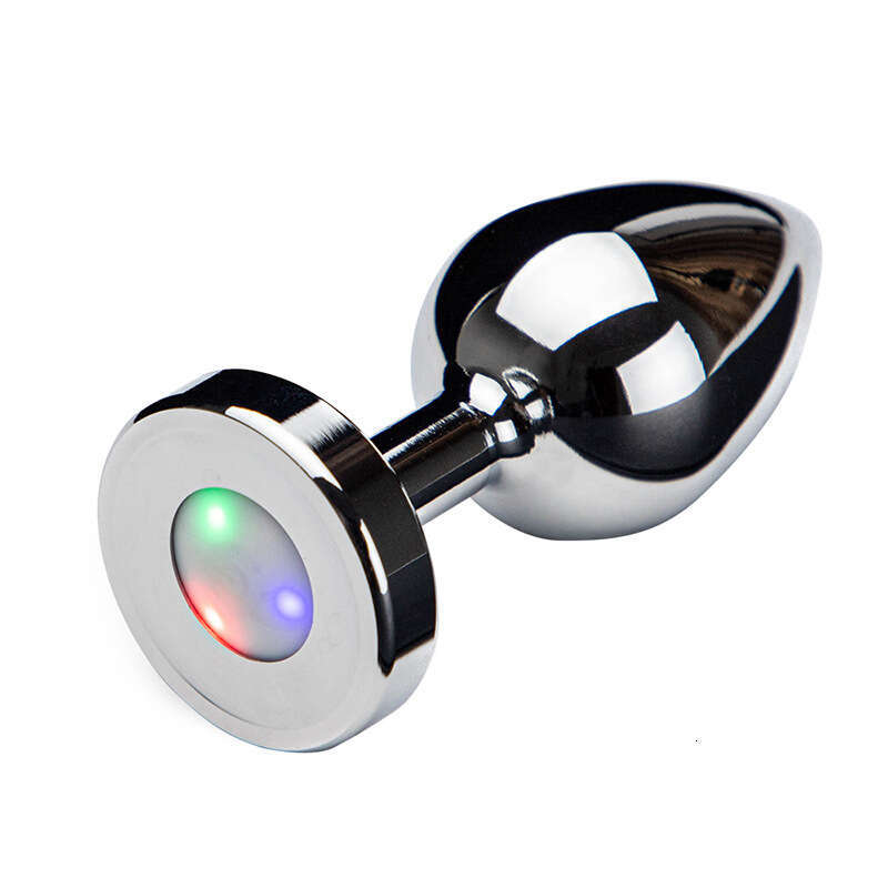 Female SM prop anal expander glowing metal anal plug female slave punishment training erotic anal plug alternative adult product