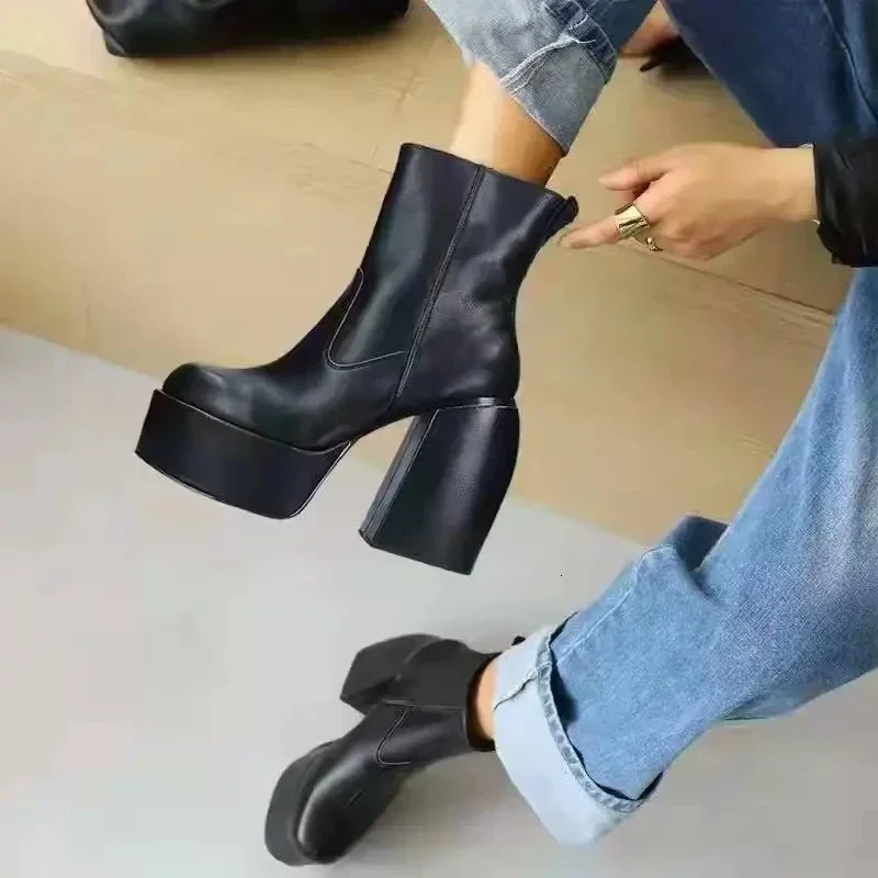 Autumn Winter Women Boots Punk Over The Knee Boots Platform Shoes for Women Sexy Womens High Boots Gothic Chaussure Femme 241007
