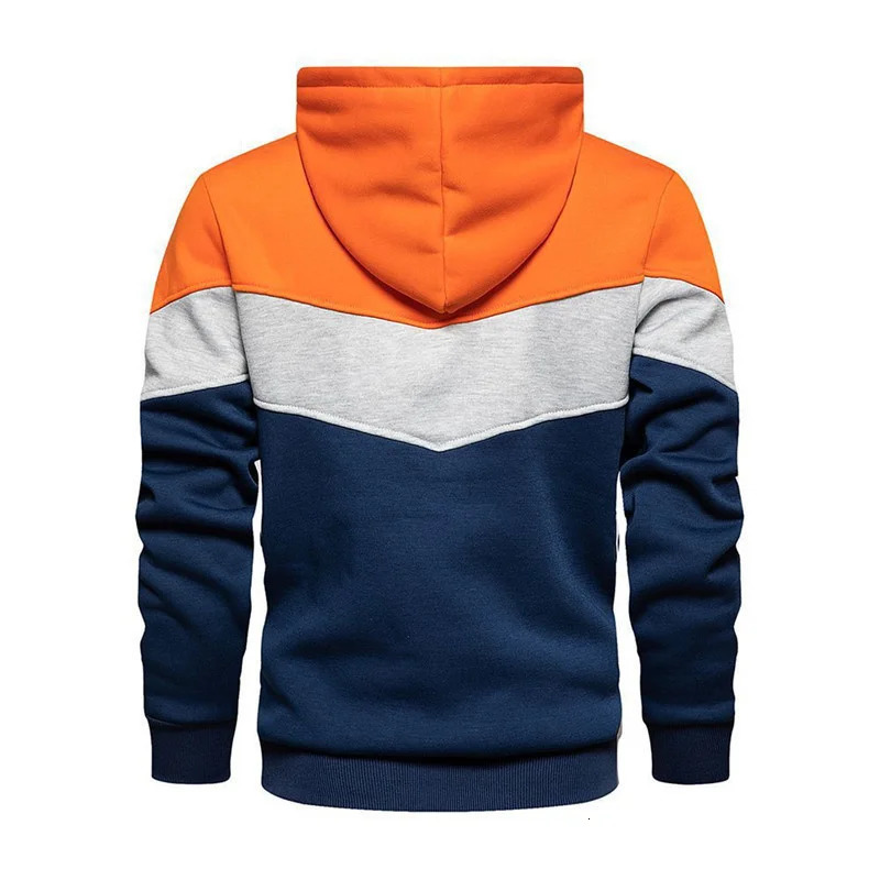 Spring Autumn Mens Hoodies Color Striped Slim Hooded Sweatshirts Coats Male Casual Sportswear Streetwear Drop 240930