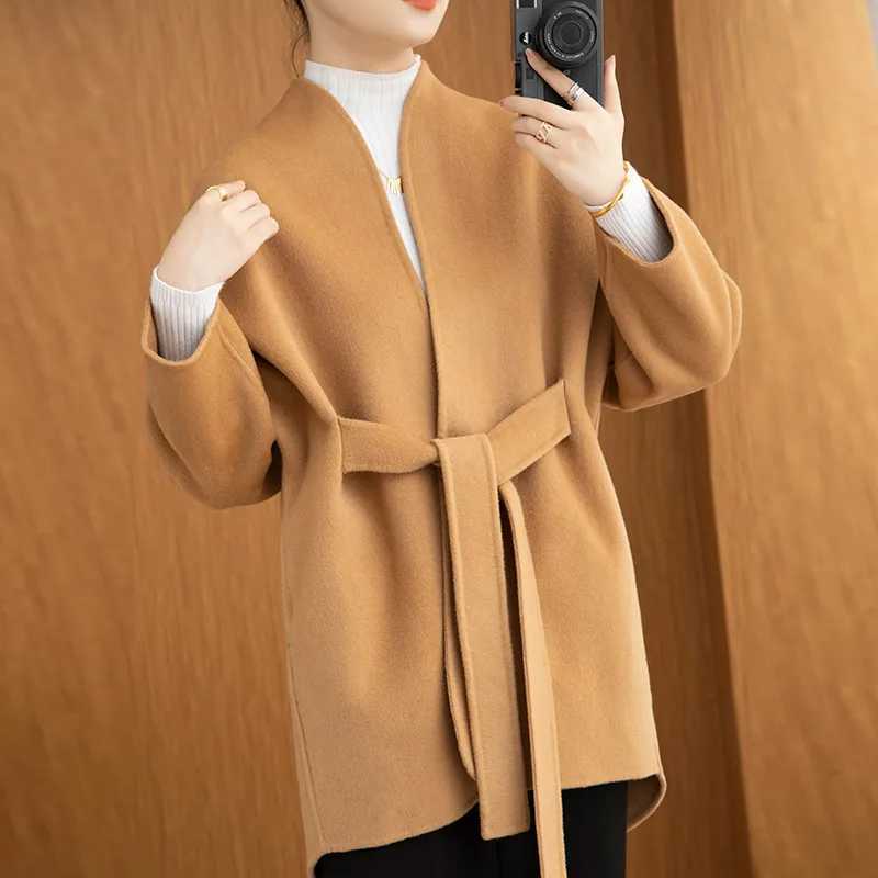 Winter Wool Coat For Women Fashion Korean Style Lady Trench Coat Cashmere Wool Loose Overcoat ZX2222X241009