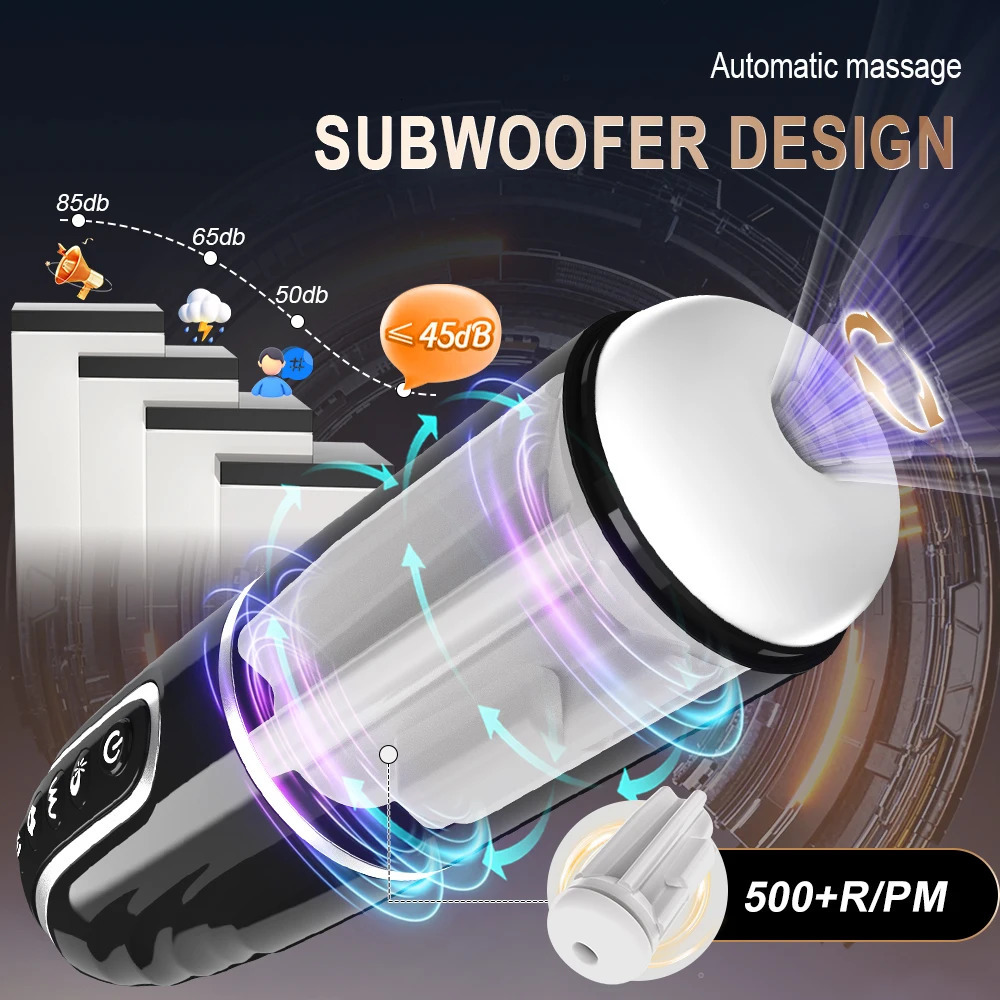 Male Masturbators Automatic Oral Penis Real Vagina Vibrator Masturbation Cup Adult For Men Sex Machine Toys 240914