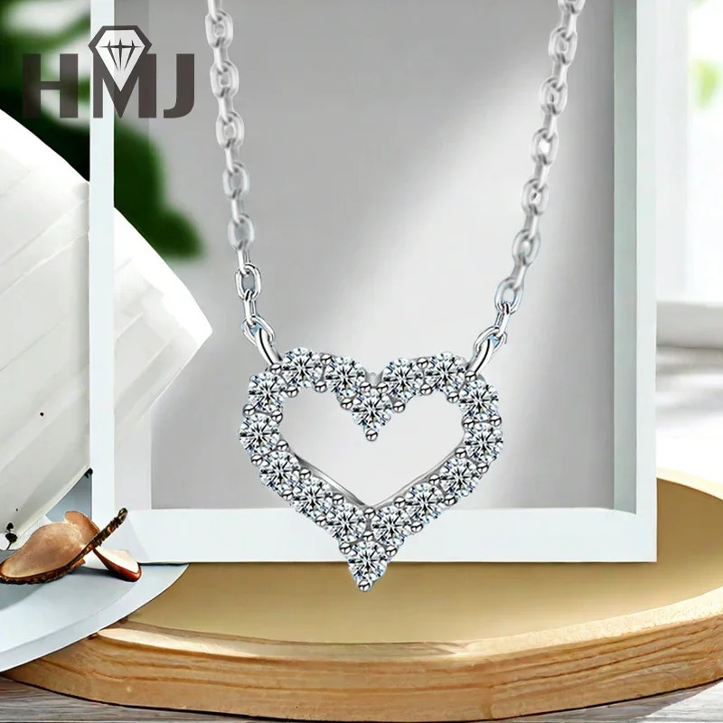 Diamond 1CT Womens Necklace Pendant 925 Silver Chain Party Bridal Exquisite Jewelry 240912