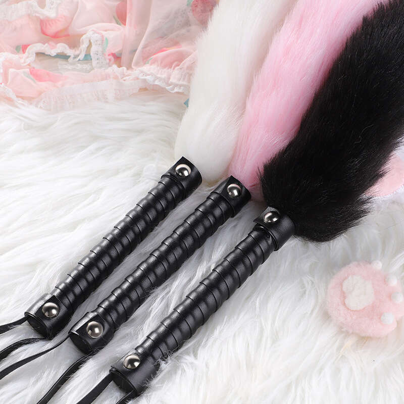 Female slave training SM prop fox tail whip SP punishment spanking sex whip alternative adult products
