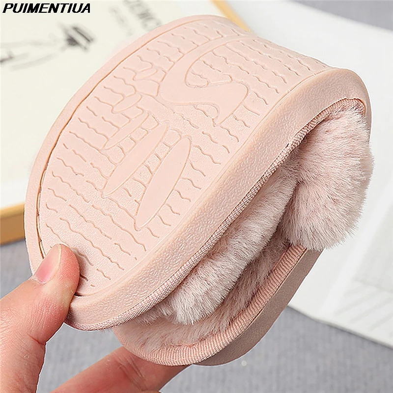 Womens Winter Home Fur Sliding Block Womens Cross Fluffy Fur Home Sliding Block Flat Board Shoes Womens Flip Cover 241007
